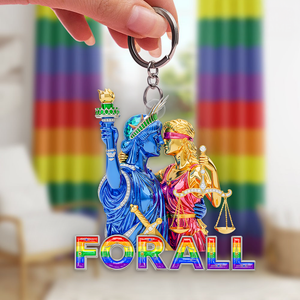 LGBT Couple Statue Acrylic Keychain - Personalized Gifts For Couple 02OHPU310525-Homacus