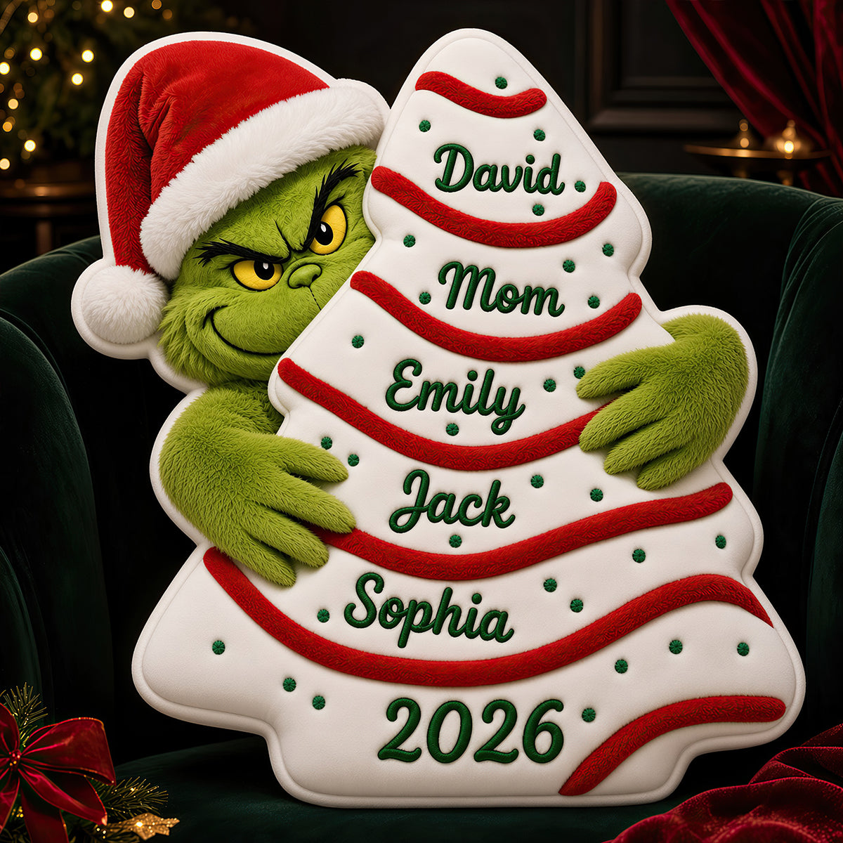 Family Christmas Tree Pillow - Personalized Gifts For Family 04NADT310826