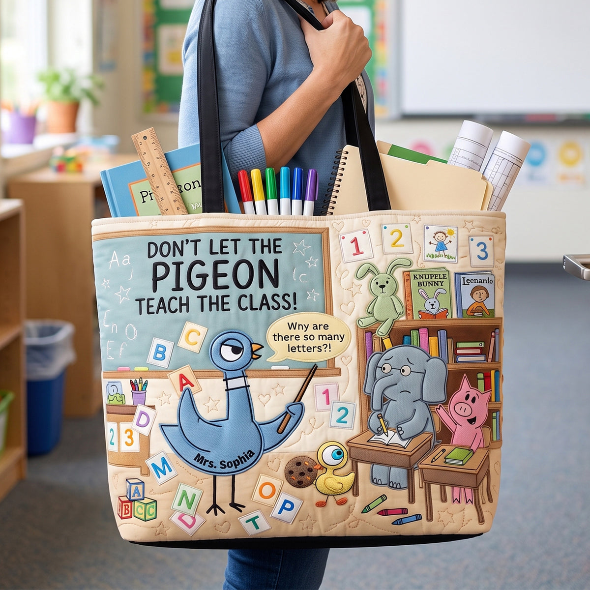 Cute Classroom Tote Bag - Personalized Gifts For Teacher 04naqn230726