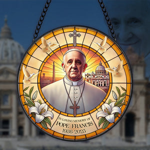 A Life of Grace – Pope Francis Memorial Stained Glass 04HULU230425-Homacus