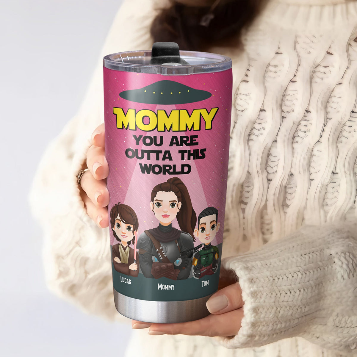 Personalized Gifts For Mom Tumbler 02katn270225hg Mommy You're Outta This World-Homacus