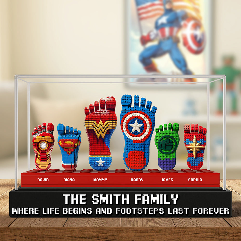 Super Foot Family Acrylic Plaque Personalized Gifts For Family 01OHQN240525-Homacus