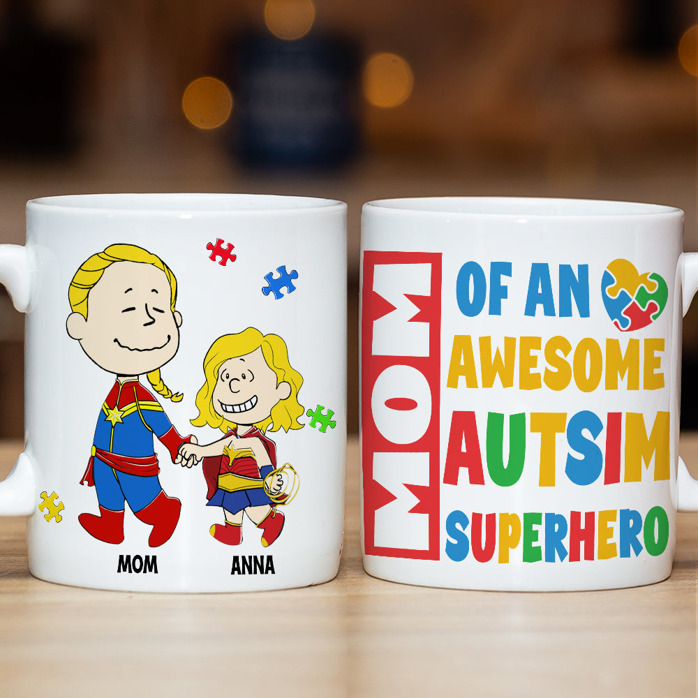 Personalized Gifts For Mom Coffee Mug 041totn200225pa Mom Of An Awesome Autism Superhero-Homacus