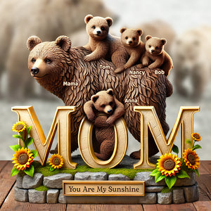 Bear Mom Acrylic Plaque Gifts For Mom 02HUDT180425-Homacus