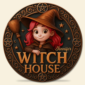 Witch House Wood Sign - Personalized Gifts For Witch Lovers 04toqn160725-Homacus