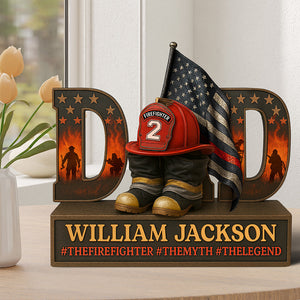 Firefighter Dad Legend Acrylic Plaque - Personalized Gifts For Dad 02qhqn090525-Homacus