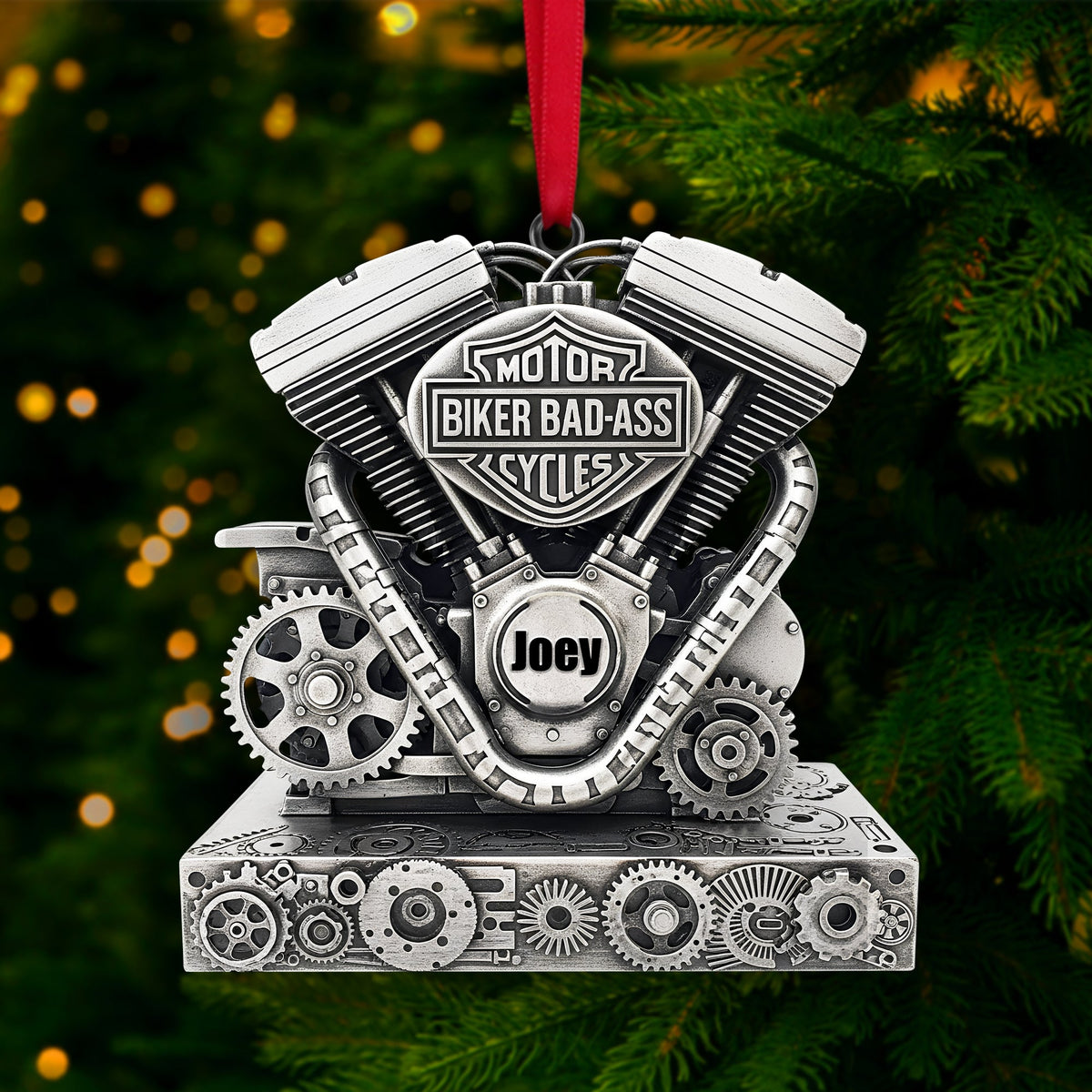 Strong Motorcycle Engine Ornament - Personalized Christmas Gifts For Bikers 02QHLU170925-Homacus