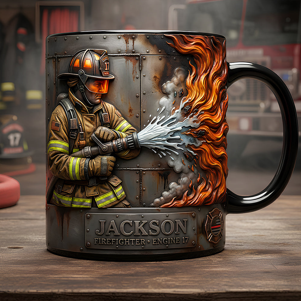 Firefighter Tribute Mug Personalized Gifts For Firefighter 02TODT041225-Homacus