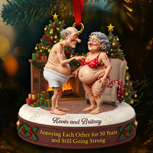 Old Couple Christmas Ornament Personalized Gifts For Couple 04NADT290925-Homacus