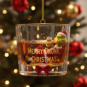 Personalized Funny Gifts For Drinking Lovers Christmas Ornament Merry Drunk - I'm Christmas 04pgtn071025-Homacus