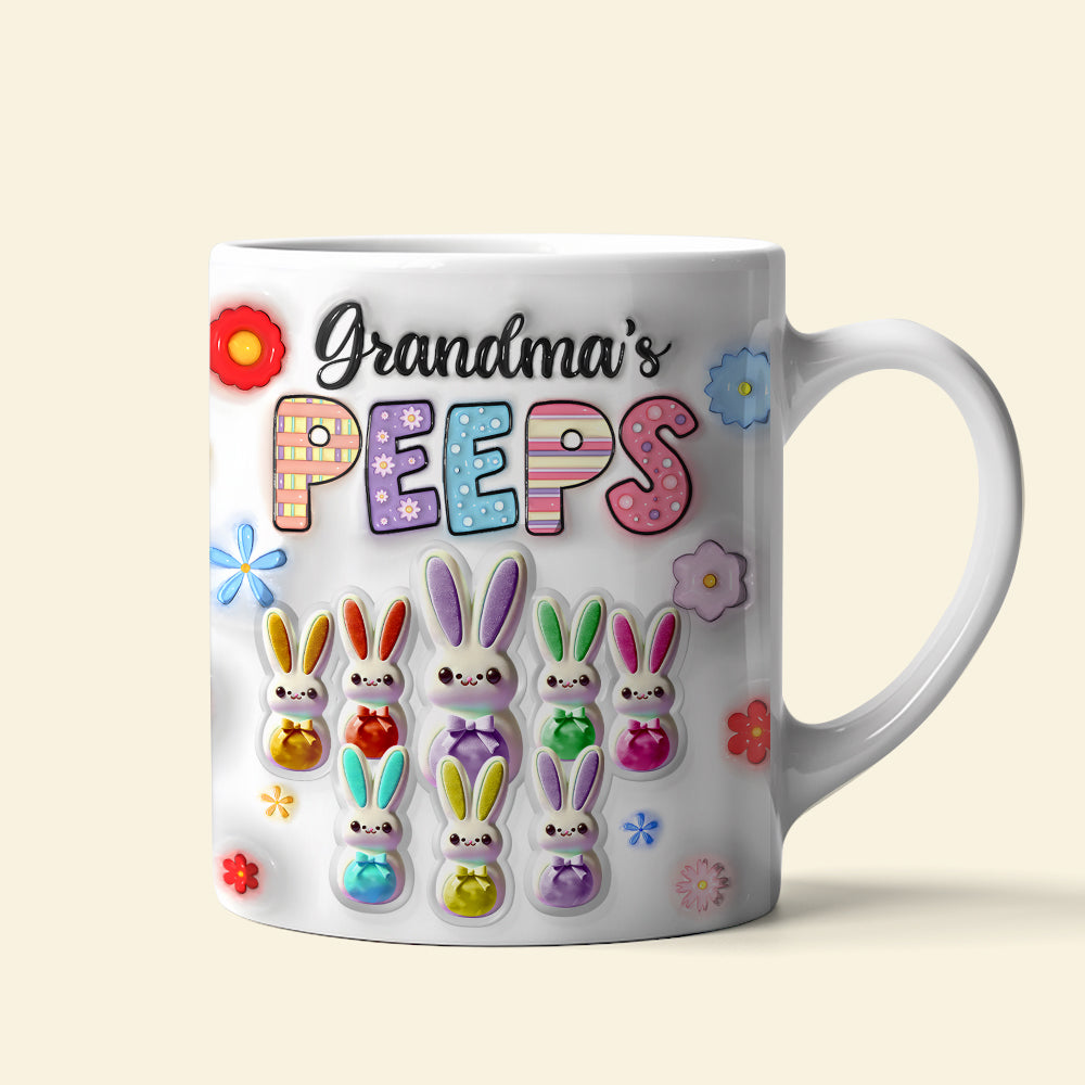 Personalized Gifts For Grandma Coffee Mug 03ohqn240125 Grandma's Peeps Easter Gifts-Homacus