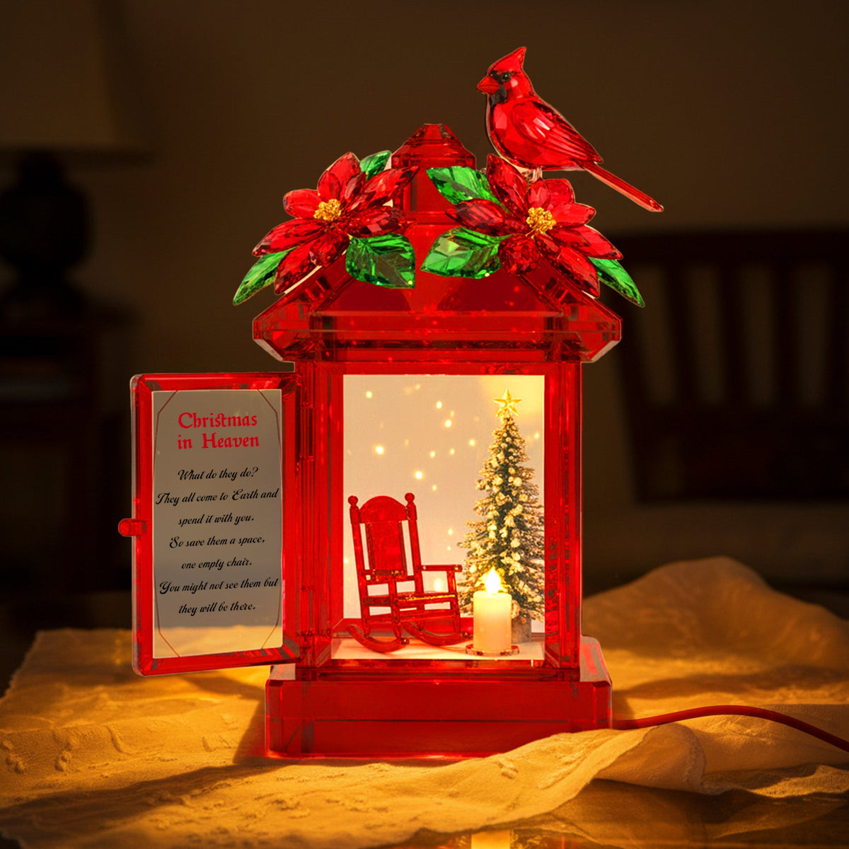 Personalized Cardinal Memorial Custom Shape Acrylic Light Box – Heaven Christmas Gift For Family 03tomg051125-Homacus