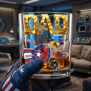 Dad The Legend Glass Mug - Personalized Gifts For Dad 03OHTA080526-Homacus