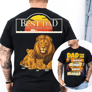 Lion Dad Shirt - Personalized Gifts For Dad 03HUPU060525-Homacus