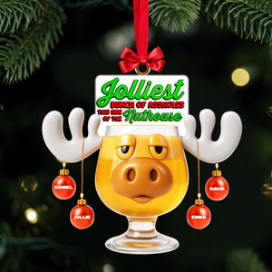 Personalized Gifts For Family, Vacation Moose Family Name Christmas Acrylic Ornament 05nalu171025-Homacus
