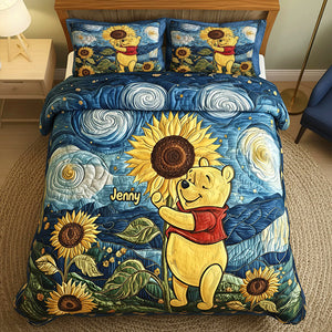 Personalized Gifts For Kid, Sunflower Quilt Bed Set Special Line 05natn080925-Homacus