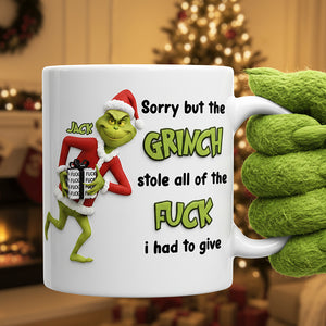 Funny Green Monster Coffee Mug - Personalized Gifts For Christmas 05kita171125-Homacus