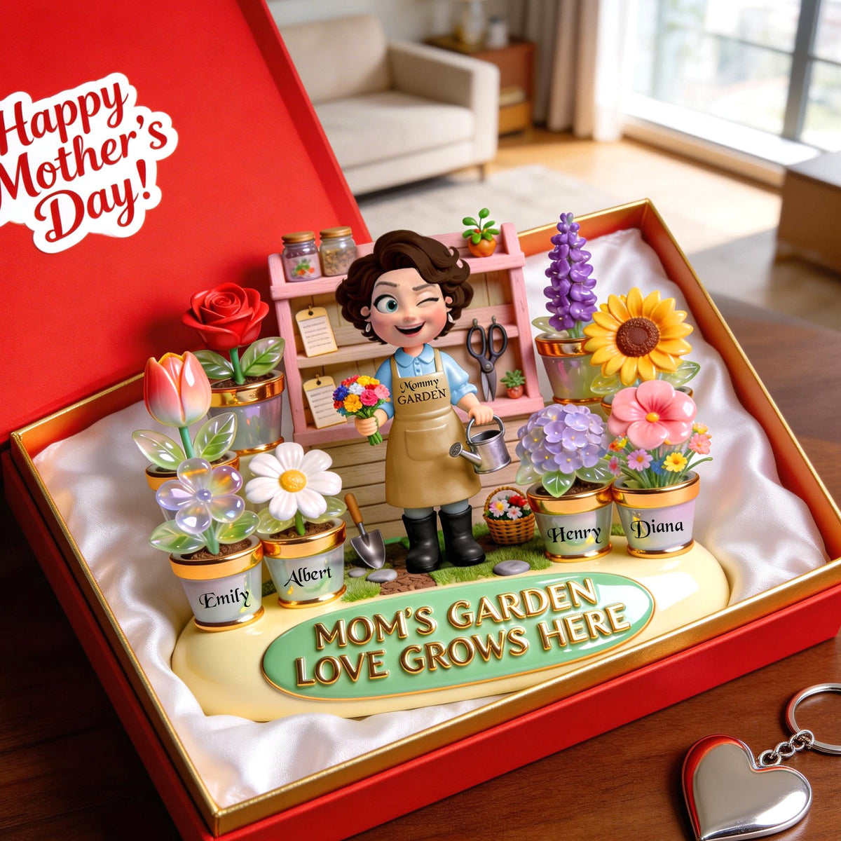 Mom’s Garden Love Acrylic Plaque - Personalized Gifts For Mom 02pgqn160326-Homacus