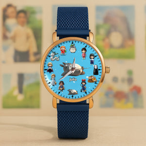 Cute Cartoon Mesh Strap Quartz Watch - Personalized Gifts For Cartoon Lovers 01namg230725-Homacus