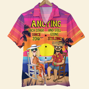 Cartoon Couple Hawaiian Shirt - Personalized Gifts 01TOQN100225PA-Homacus