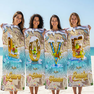 Beach Vibes Towel Personalized Gifts for Fans 01OHDT040825-Homacus