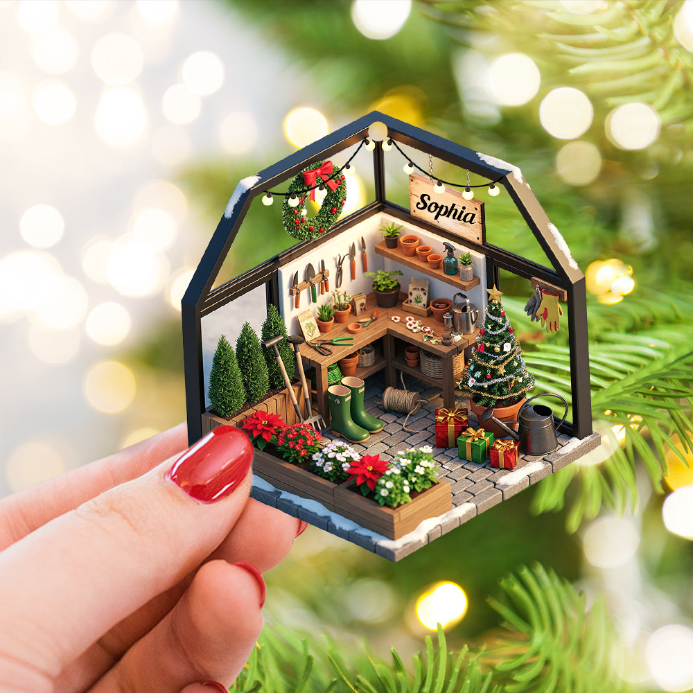 Gardening Miniature Christmas Ornament - Personalized Gifts For Garden Lovers 05pgqn120825-Homacus