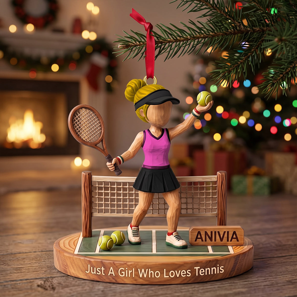 Tennis Girl Ornament - Personalized Gifts For Tennis Lover Christmas Ornament 01TTTN260926