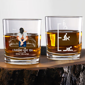 Funny Couple Whiskey Glass - Personalized Gifts 01TODT030525HG-Homacus