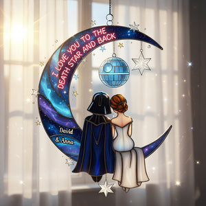 Cosmic Couple Suncatcher Ornament Personalized Gifts For Couple 02PADT251125-Homacus