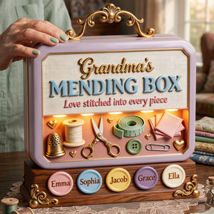 Grandma's Mending Box Acrylic Plaque - Personalized Gifts For Grandma 01tyta020326-Homacus