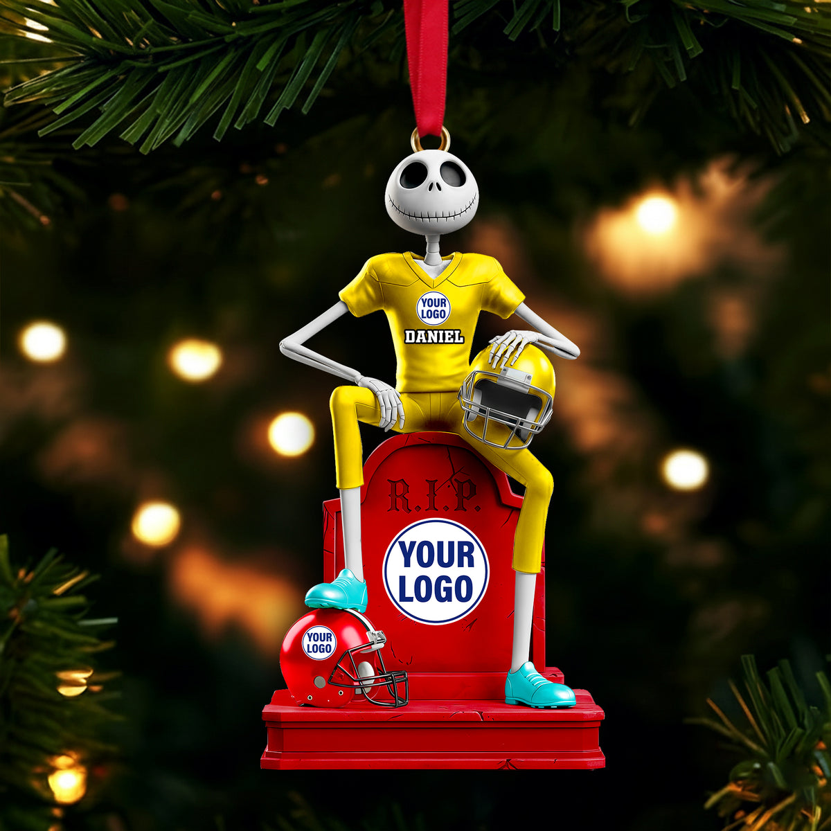 Rivalry Skeleton Ornament - Personalized Gift For Sport Lovers 05OHLU311025-Homacus