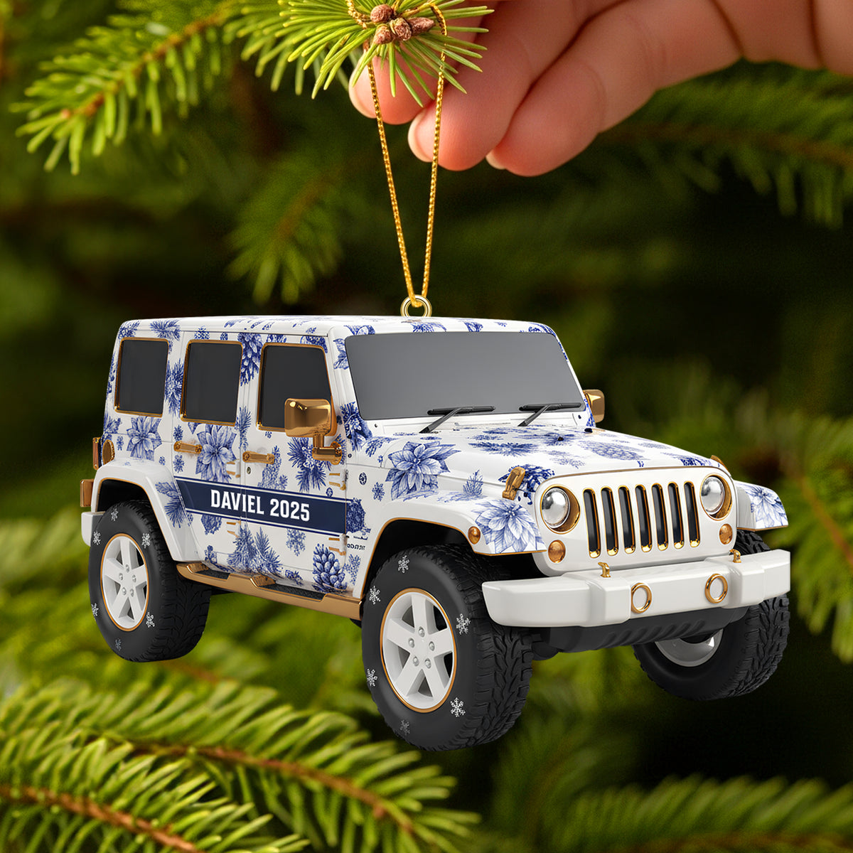 Personalized Gifts For Off-road Car Lovers Toile De Jouy Acrylic Ornament 02pgtn300925-Homacus