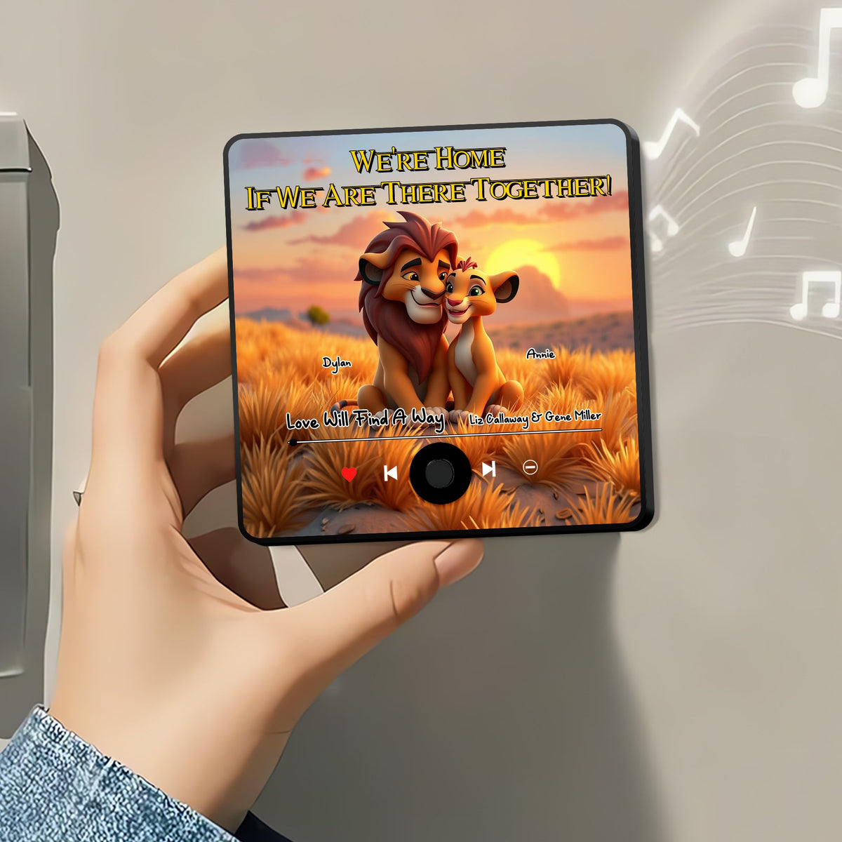 Custom Music Fridge Magnet Gifts For Couple Movie Characters 04KALU131224-Homacus