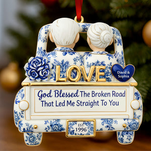 Eternal Journey of Love Christmas Ornament Personalized Gifts For Couple 04TODT161025-Homacus