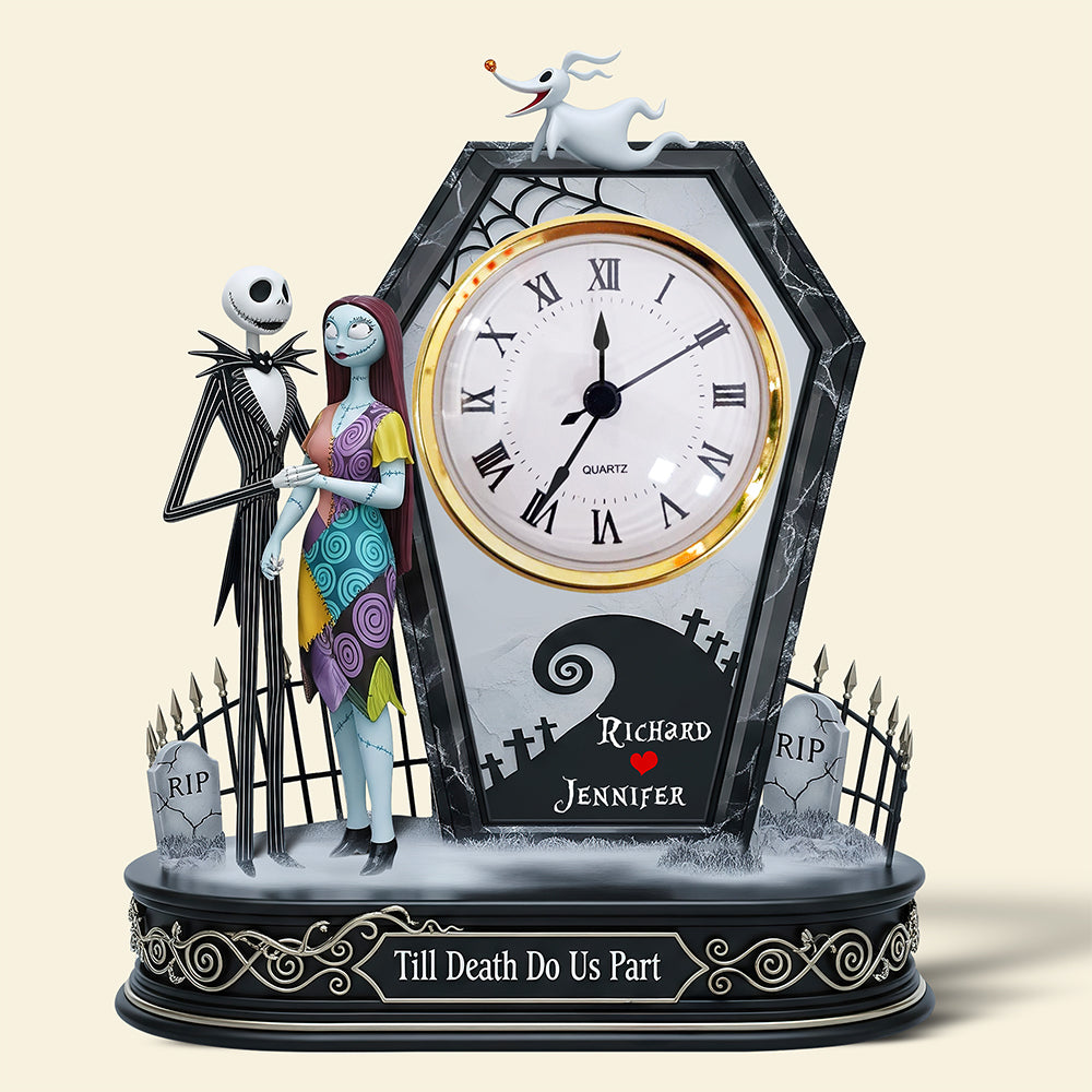 Spooky Couple Desk Clock Plaque - Personalized Gifts For Couple 03ohqn170625-Homacus