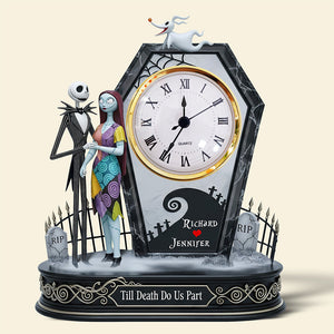 Spooky Couple Desk Clock Plaque - Personalized Gifts For Couple 03ohqn170625-Homacus