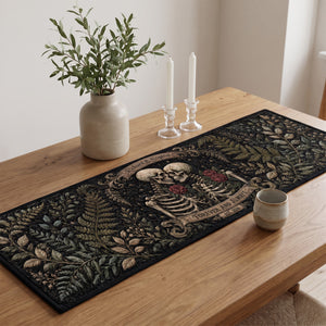 Eternal Love Skeleton Couple Quilted Table Runner - Personalized Gifts For Couples 01naqn180826