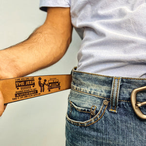 Personalized Gifts For Husband Leather Belt With Secret Message 04OHMH110624 Off Road Couple-Homacus