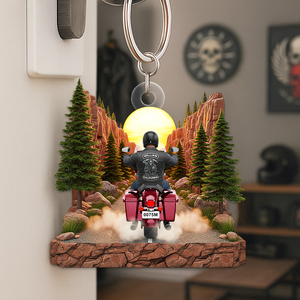 Biker Keychain - Personalized Gifts For Biker 01ohpu050625-Homacus