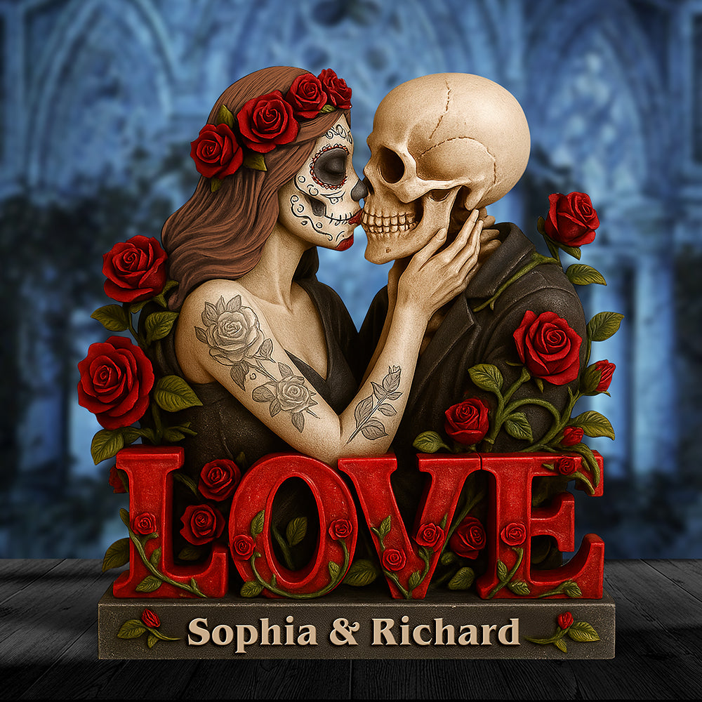 Skull Couple Acrylic Plaque - Personalized Gifts For Couple 06naqn230525-Homacus