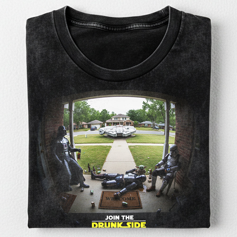 Funny Drunk Side Washed T-Shirt - Gifts For Loved Ones 03kita291225-Homacus