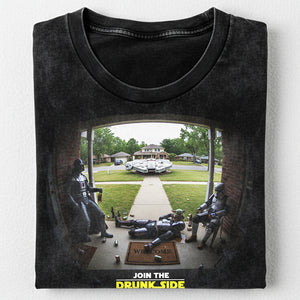 Funny Drunk Side Washed T-Shirt - Gifts For Loved Ones 03kita291225-Homacus