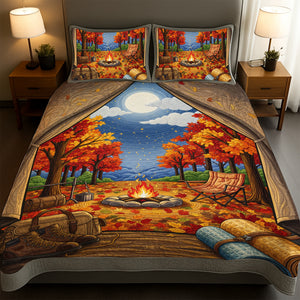 Autumn Campfire Dreams Quilt Bedding Set Special Line - Gift For Camping Lovers 03PGLU160725-Homacus
