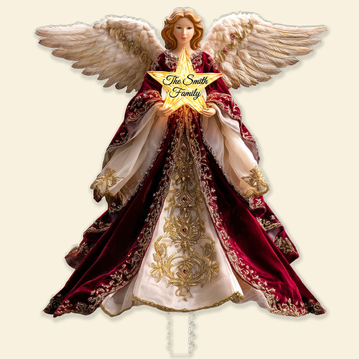 Guardian Angel Christmas Tree Topper – Personalized Gifts For Family 06tgqn191125-Homacus