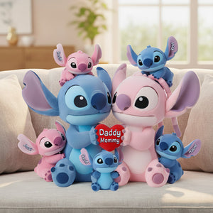 Blue Alien Family Shaped Pillow - Personalized Gifts For Family 01OHLU151125-Homacus