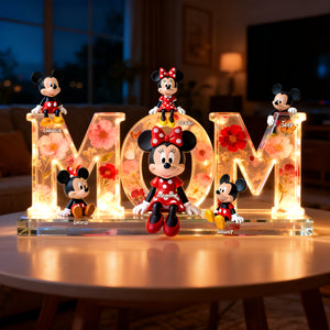 Adorable Mom And Kids Light Box – Personalized Gifts For Mom 05nalu260226-Homacus