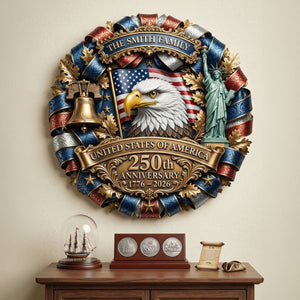 250th Anniversary USA - Personalized Gifts For Patriot Family Metal Sign 01tytn190326-Homacus