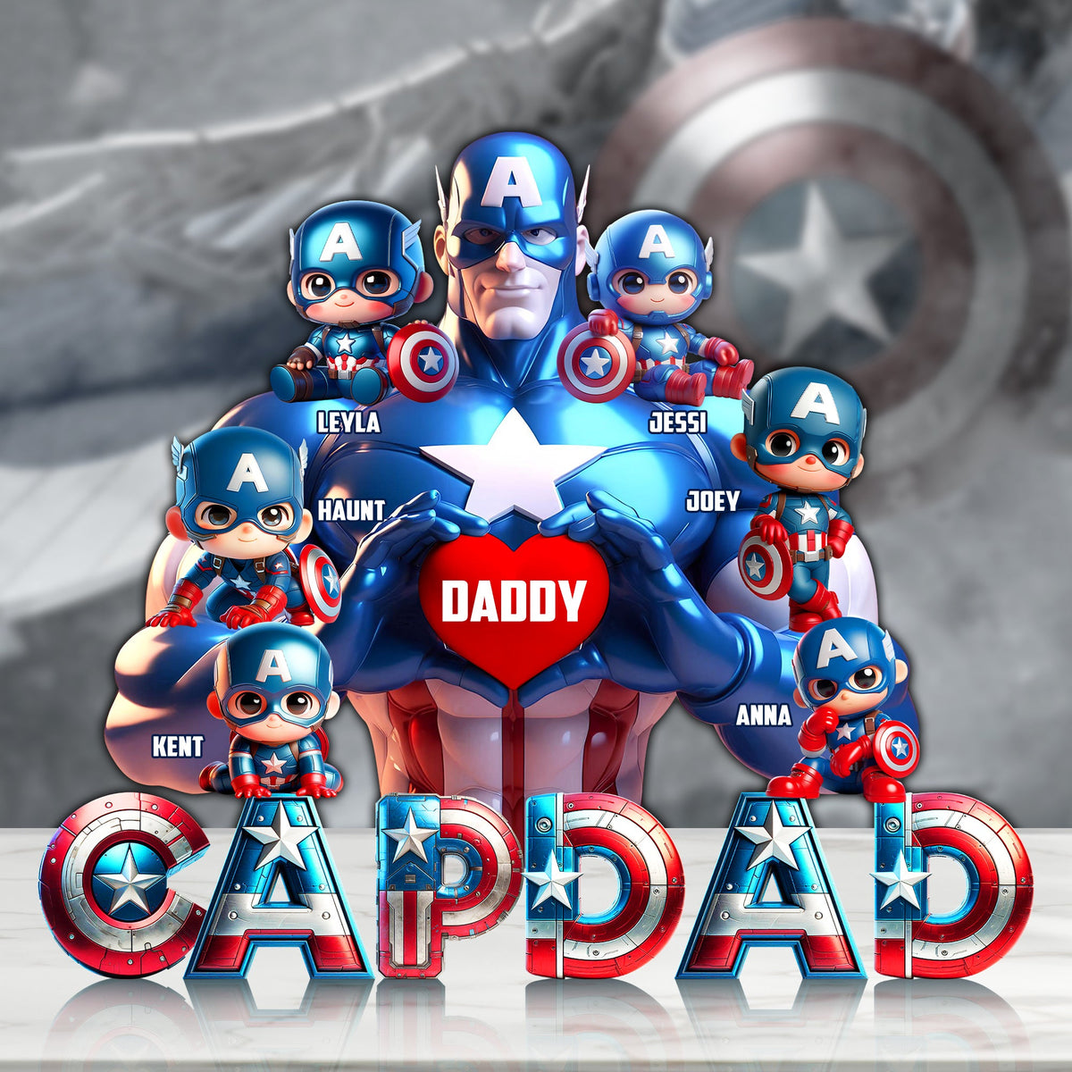 Shield Hero Dad Acrylic Plaque - Personalized Gifts For Father 04OHLU170525-Homacus