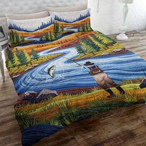 Fisherman Quilt Bedding Set Special Line Personalized Fishing Gifts 04PGDT280625-Homacus