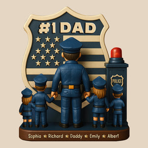 Police Dad Plaque - Personalized Christmas Gifts For Dad 03toqn060525-Homacus